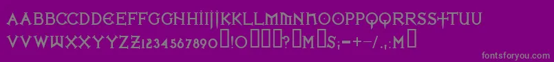 IronLeagueBlack Font – Gray Fonts on Purple Background