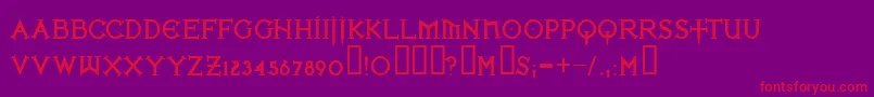 IronLeagueBlack Font – Red Fonts on Purple Background