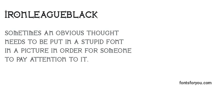Review of the IronLeagueBlack Font