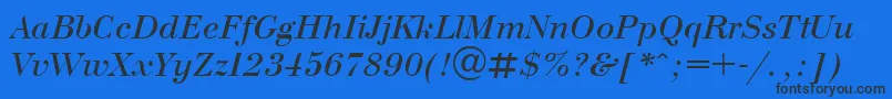 fuente BodoniItalic – Fuentes Negras Sobre Fondo Azul