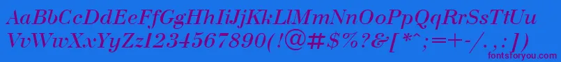BodoniItalic-fontti – violetit fontit sinisellä taustalla