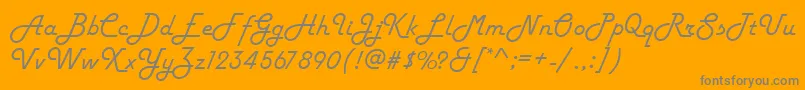 AmericanRetro-Schriftart – Graue Schriften auf orangefarbenem Hintergrund