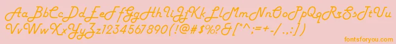 Fonte AmericanRetro – fontes laranjas em um fundo rosa