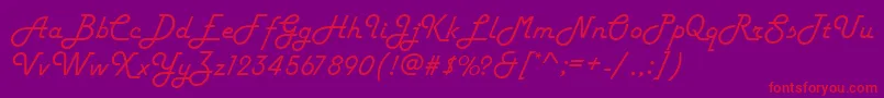 AmericanRetro Font – Red Fonts on Purple Background