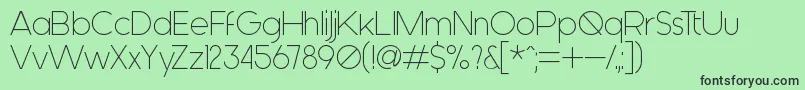 Generica Font – Black Fonts on Green Background