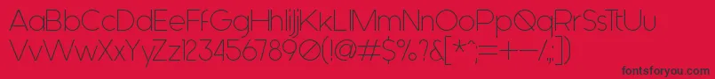 Generica Font – Black Fonts on Red Background