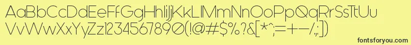Generica Font – Black Fonts on Yellow Background