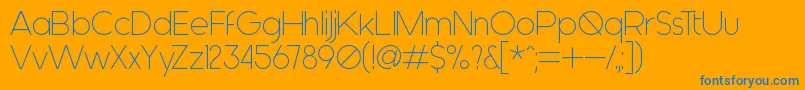 Generica Font – Blue Fonts on Orange Background