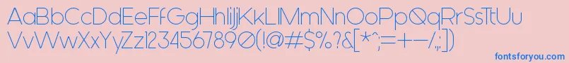 Generica Font – Blue Fonts on Pink Background