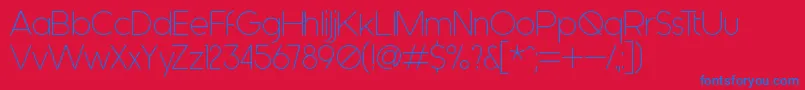 Шрифт Generica – синие шрифты на красном фоне