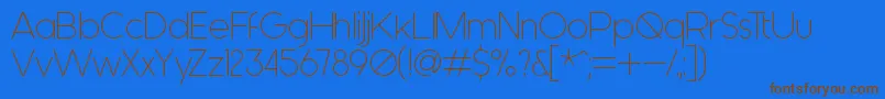 Generica Font – Brown Fonts on Blue Background