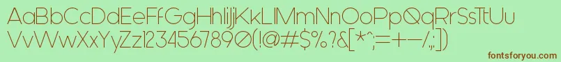 Generica Font – Brown Fonts on Green Background