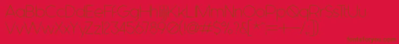 Czcionka Generica – brązowe czcionki na czerwonym tle