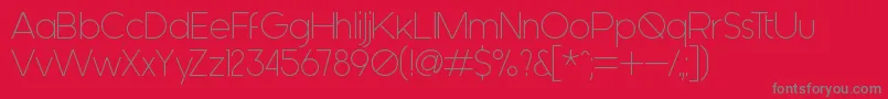 Generica Font – Gray Fonts on Red Background