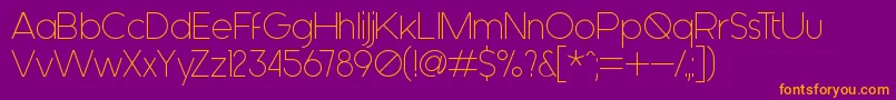 Generica Font – Orange Fonts on Purple Background