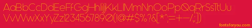 Generica Font – Orange Fonts on Red Background