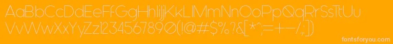 Generica Font – Pink Fonts on Orange Background