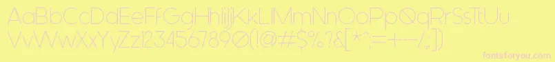Generica Font – Pink Fonts on Yellow Background