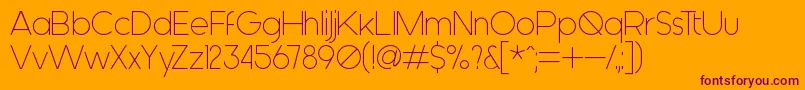 Generica Font – Purple Fonts on Orange Background