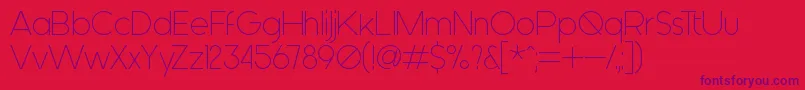 Generica Font – Purple Fonts on Red Background