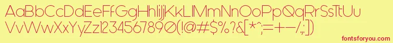 Generica Font – Red Fonts on Yellow Background