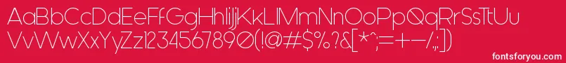 Generica Font – White Fonts on Red Background