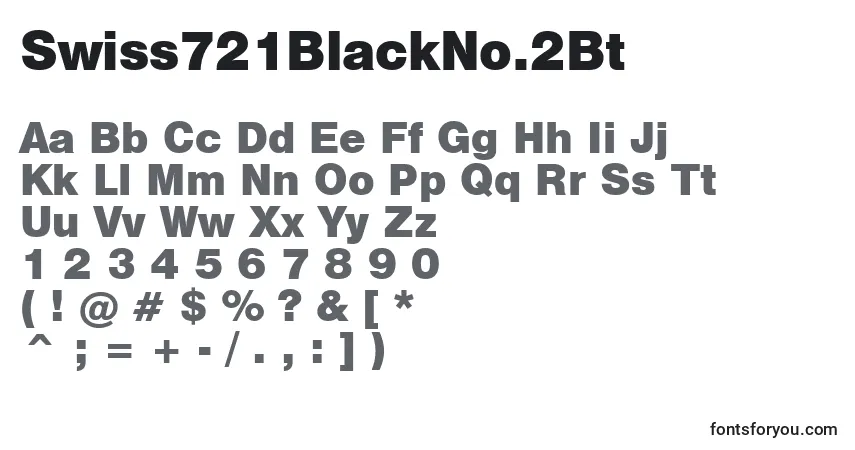 Шрифт Swiss721BlackNo.2Bt – алфавит, цифры, специальные символы