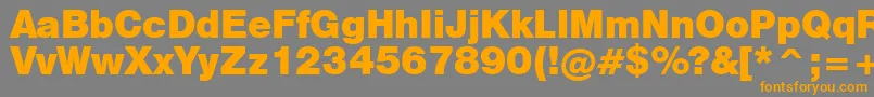 Swiss721BlackNo.2Bt Font – Orange Fonts on Gray Background