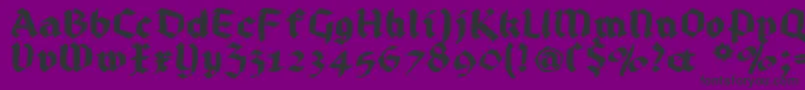 Bruchrund Font – Black Fonts on Purple Background