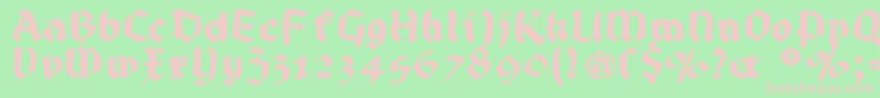 Bruchrund Font – Pink Fonts on Green Background