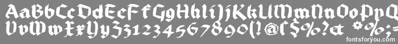 フォントBruchrund – 灰色の背景に白い文字