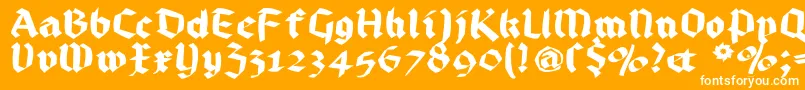 Bruchrund Font – White Fonts on Orange Background