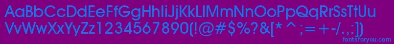 AvantGardeMedium Font – Blue Fonts on Purple Background