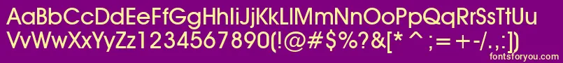 AvantGardeMedium Font – Yellow Fonts on Purple Background