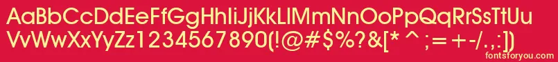 AvantGardeMedium Font – Yellow Fonts on Red Background