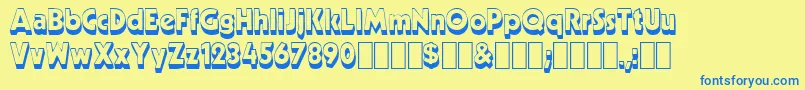 Neato1 Font – Blue Fonts on Yellow Background