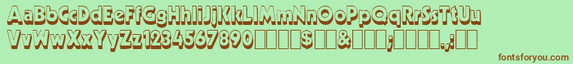 Neato1 Font – Brown Fonts on Green Background