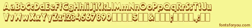 Neato1 Font – Brown Fonts on Yellow Background