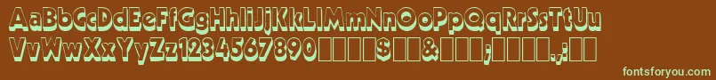 Neato1 Font – Green Fonts on Brown Background