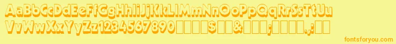 Neato1 Font – Orange Fonts on Yellow Background