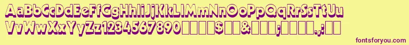 Neato1 Font – Purple Fonts on Yellow Background