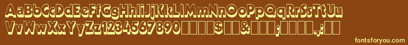 Neato1 Font – Yellow Fonts on Brown Background