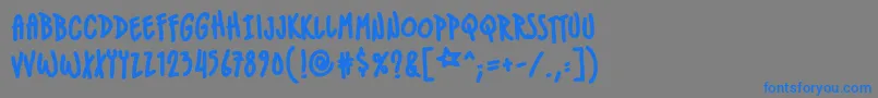 IndiestarbbBld-Schriftart – Blaue Schriften auf grauem Hintergrund