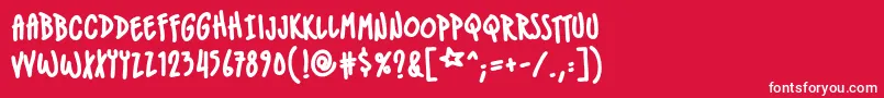 IndiestarbbBld Font – White Fonts on Red Background