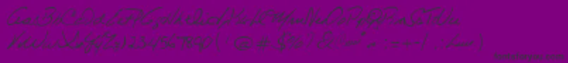 Fonte CelineDionHandwriting – fontes pretas em um fundo violeta