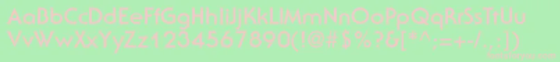 SerifgothicstdBold Font – Pink Fonts on Green Background