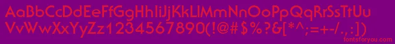 SerifgothicstdBold Font – Red Fonts on Purple Background