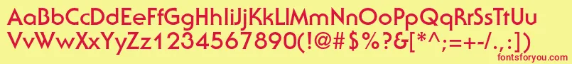 SerifgothicstdBold Font – Red Fonts on Yellow Background