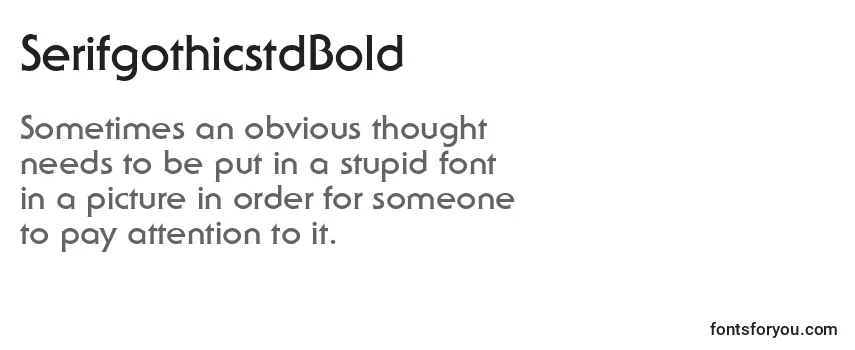 Обзор шрифта SerifgothicstdBold