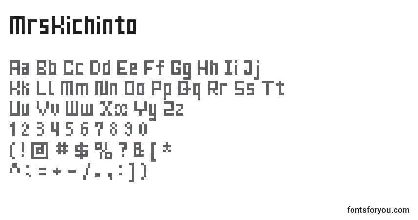 Шрифт MrsKichinto – алфавит, цифры, специальные символы